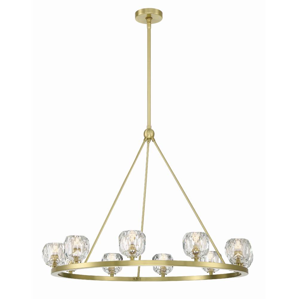 Crystorama ARA-10265-SB Soft Brass Aragon 10 Light Soft Brass Chandelier Image 8