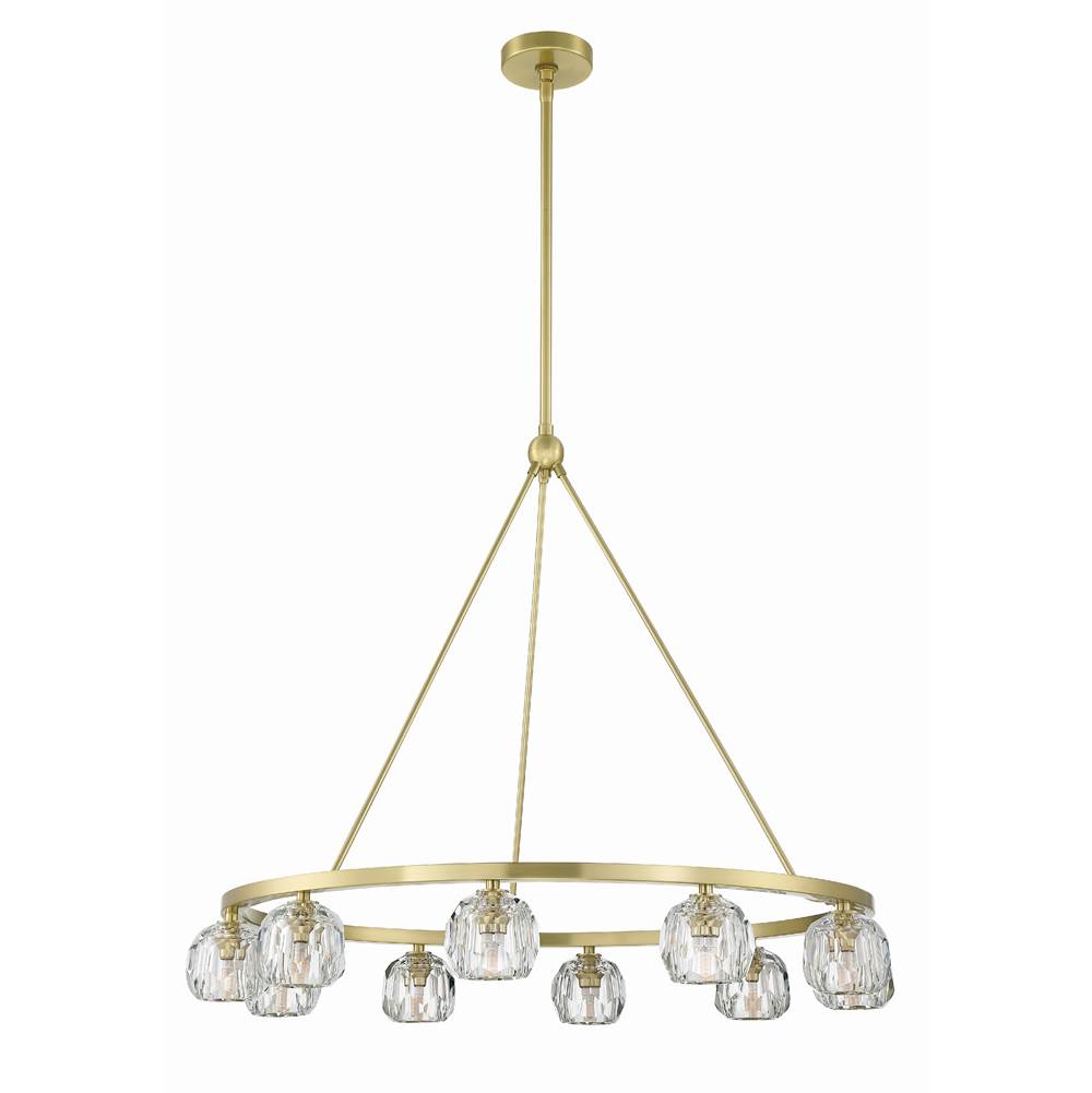 Crystorama ARA-10265-SB Soft Brass Aragon 10 Light Soft Brass Chandelier Image 6