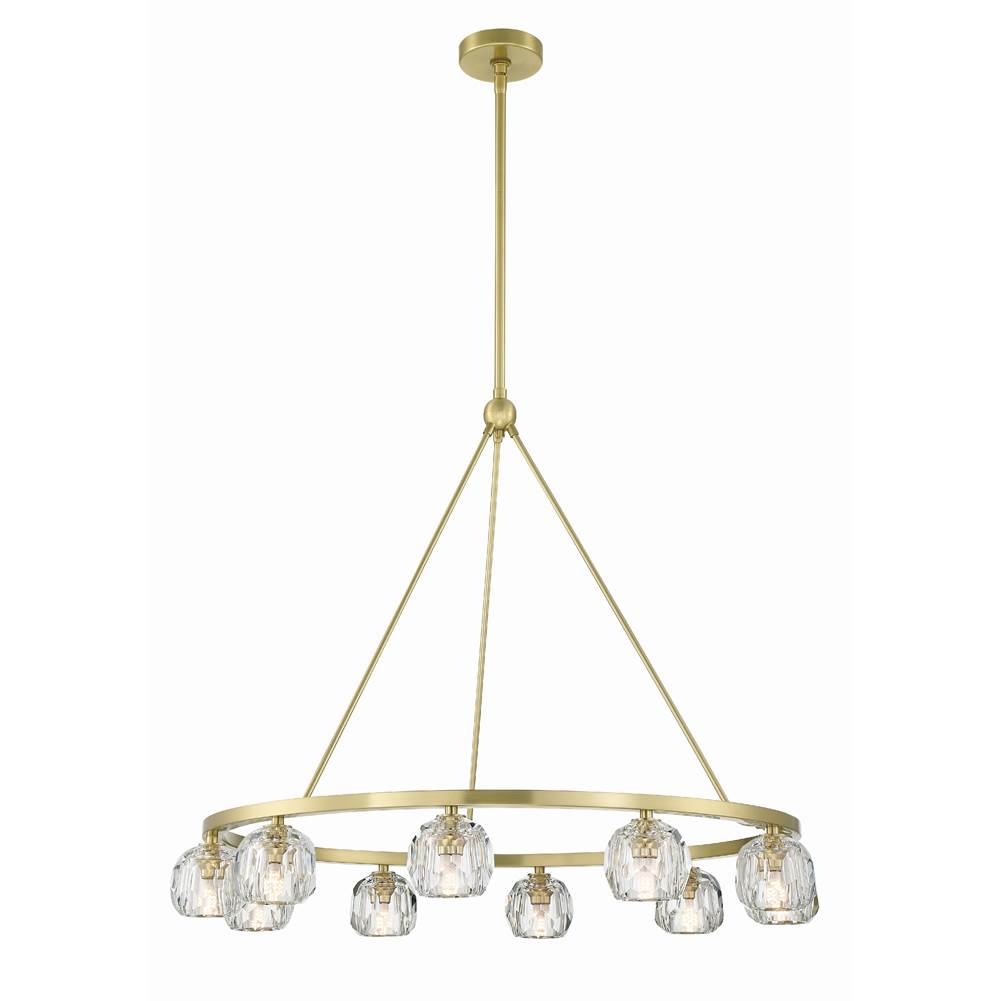 Crystorama ARA-10265-SB Soft Brass Aragon 10 Light Soft Brass Chandelier Image 5