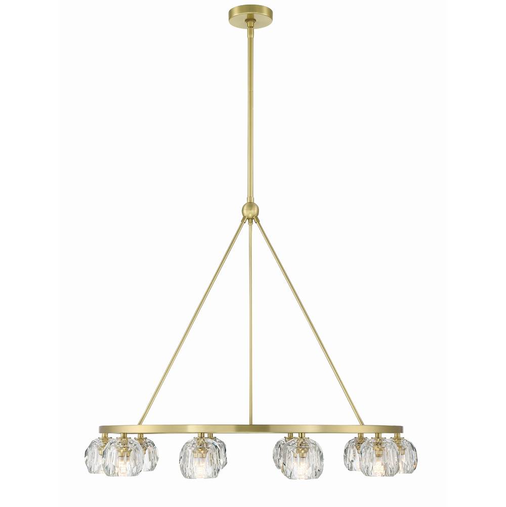 Crystorama ARA-10265-SB Soft Brass Aragon 10 Light Soft Brass Chandelier Image 4