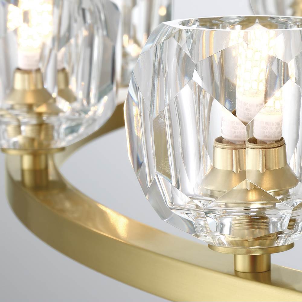 Crystorama ARA-10265-SB Soft Brass Aragon 10 Light Soft Brass Chandelier Image 3