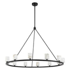 Crystorama Aragon 12 Light Matte Black Chandelier