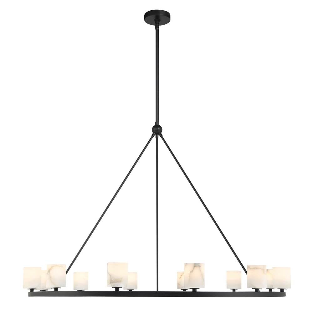 Crystorama ARA-10266-MK-ST Matte Black Aragon 12 Light Matte Black Chandelier Image 7