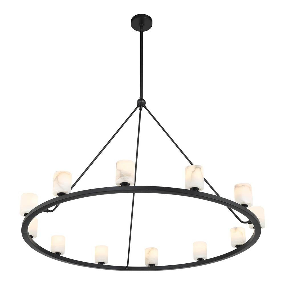 Crystorama ARA-10266-MK-ST Matte Black Aragon 12 Light Matte Black Chandelier Image 6