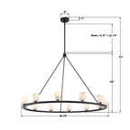 Crystorama ARA-10266-MK-ST Matte Black Aragon 12 Light Matte Black Chandelier Image 3