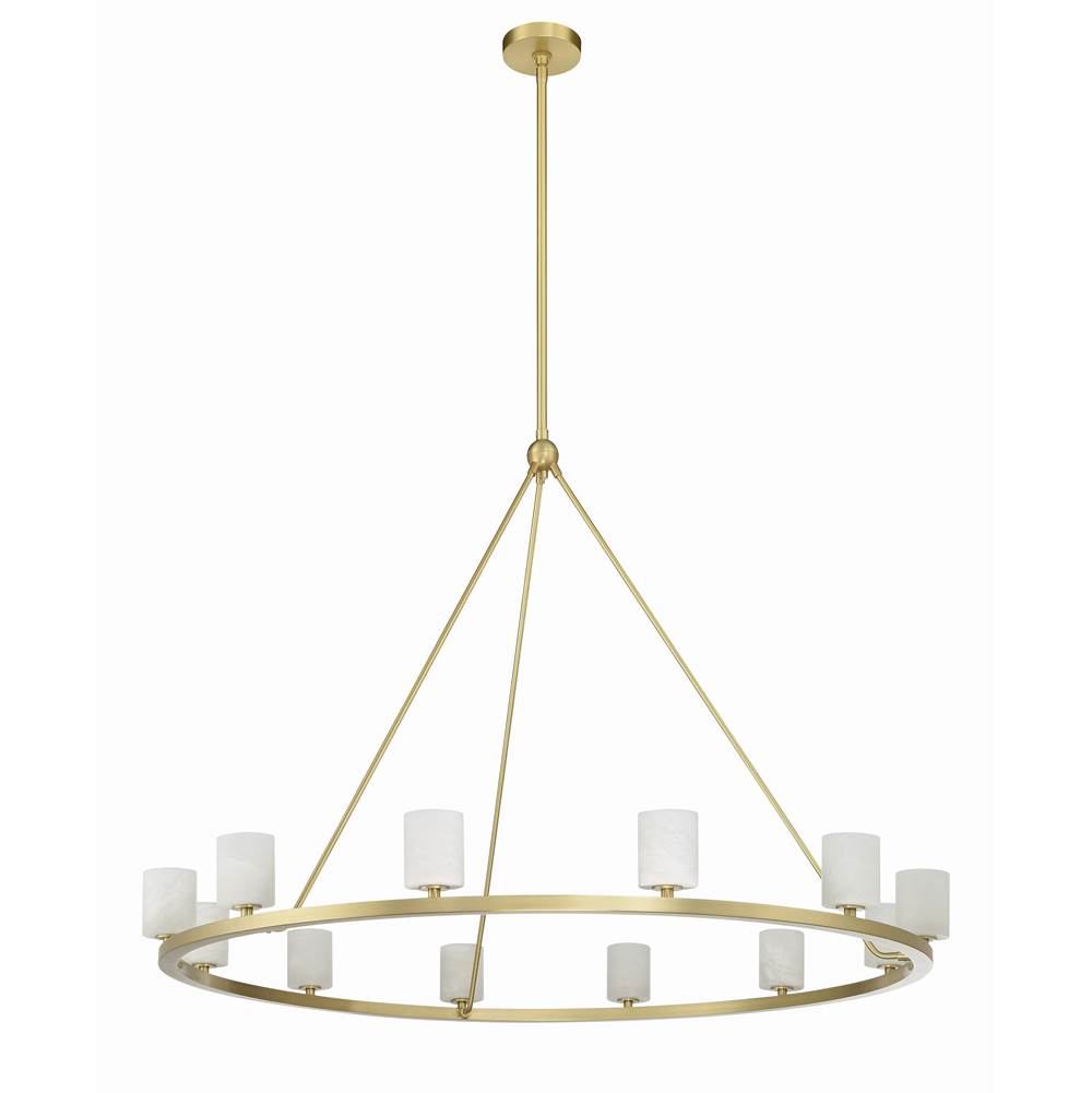Crystorama Aragon 12 Light Matte Black Chandelier