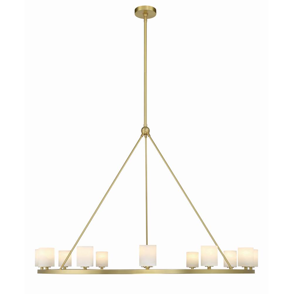 Crystorama ARA-10266-SB-ST Soft Brass Aragon 12 Light Soft Brass Chandelier Image 4