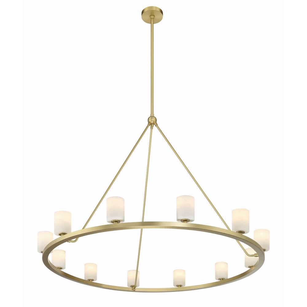Crystorama ARA-10266-SB-ST Soft Brass Aragon 12 Light Soft Brass Chandelier Image 3