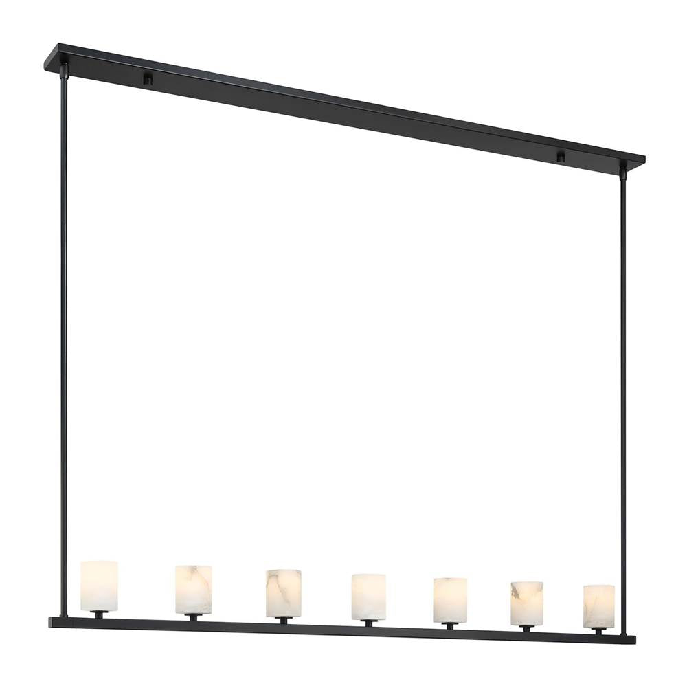 Crystorama ARA-10267-MK-ST Matte Black Aragon 7 Light Matte Black Chandelier Image 1