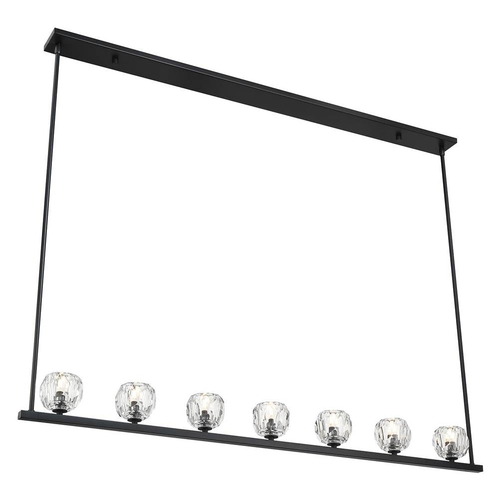 Crystorama ARA-10267-MK Matte Black Aragon 7 Light Matte Black Chandelier Image 8