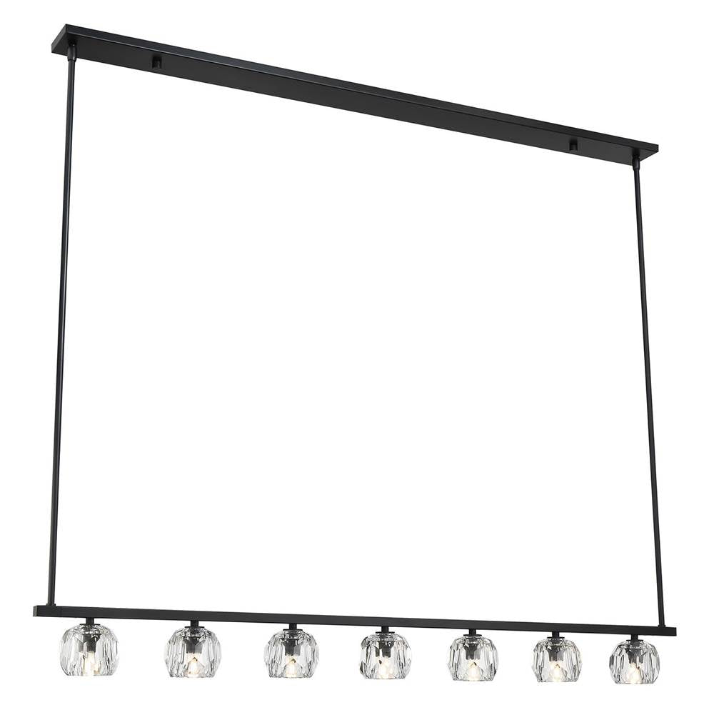 Crystorama ARA-10267-MK Matte Black Aragon 7 Light Matte Black Chandelier Image 7