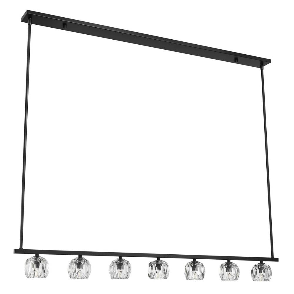 Crystorama ARA-10267-MK Matte Black Aragon 7 Light Matte Black Chandelier Image 6
