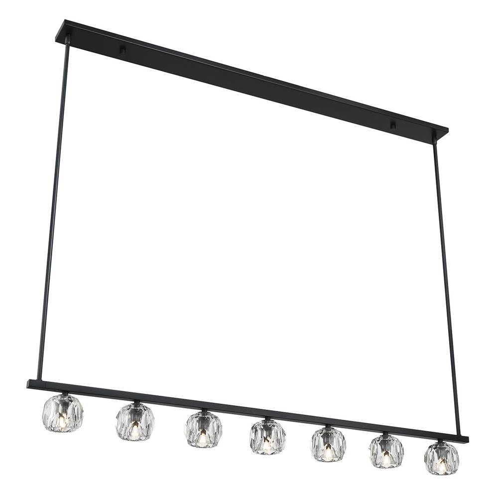 Crystorama ARA-10267-MK Matte Black Aragon 7 Light Matte Black Chandelier Image 4