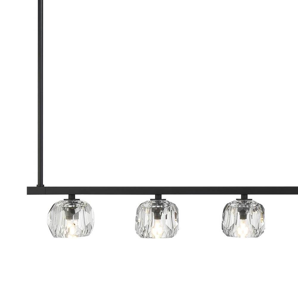 Crystorama ARA-10267-MK Matte Black Aragon 7 Light Matte Black Chandelier Image 3
