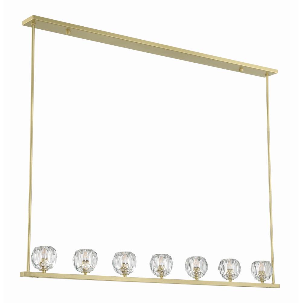 Crystorama ARA-10267-SB Soft Brass Aragon 7 Light Soft Brass Chandelier Image 9