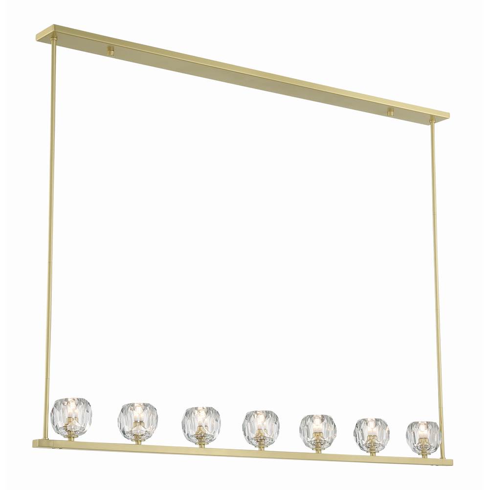 Crystorama ARA-10267-SB Soft Brass Aragon 7 Light Soft Brass Chandelier Image 8