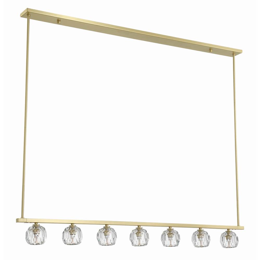 Crystorama ARA-10267-SB Soft Brass Aragon 7 Light Soft Brass Chandelier Image 7
