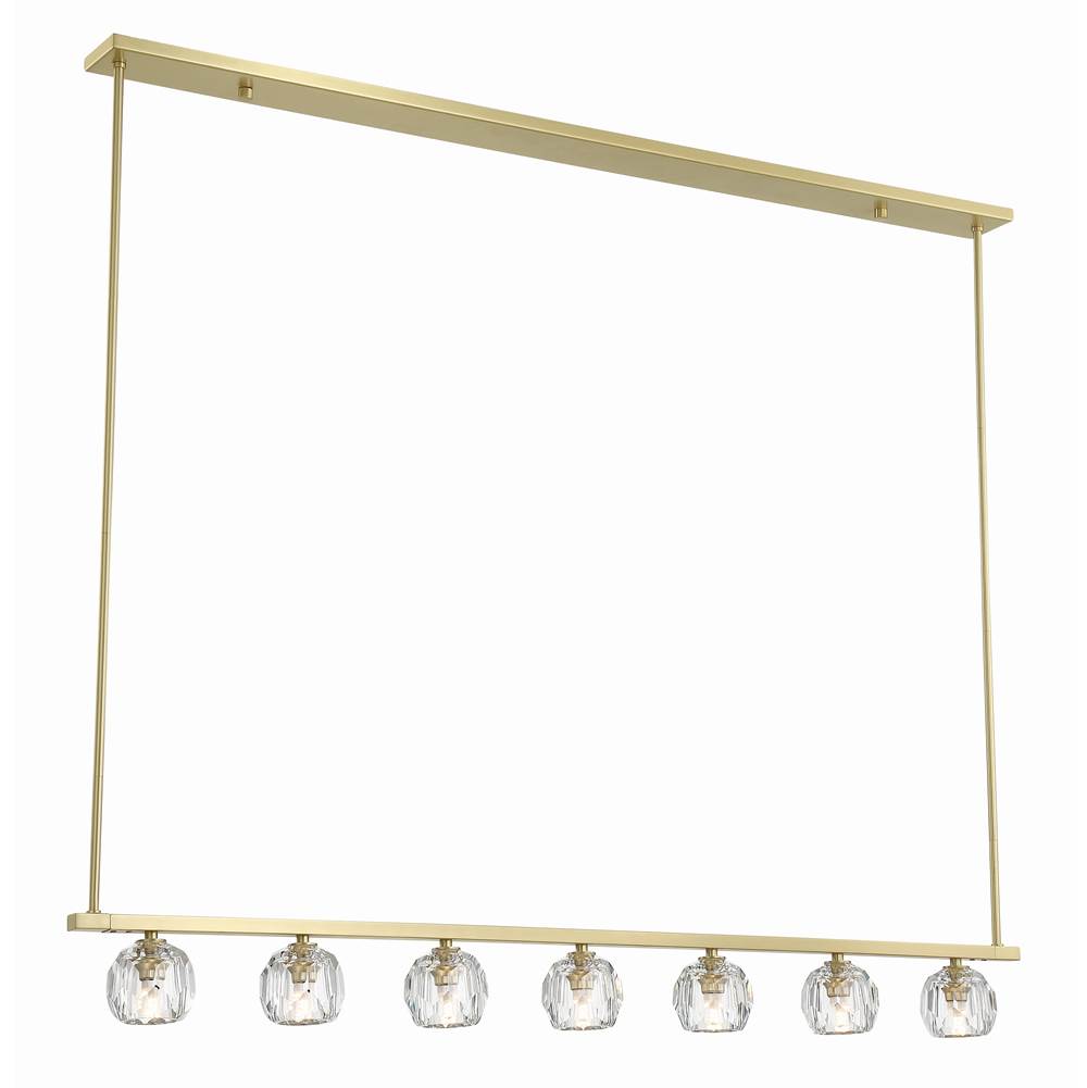Crystorama ARA-10267-SB Soft Brass Aragon 7 Light Soft Brass Chandelier Image 6