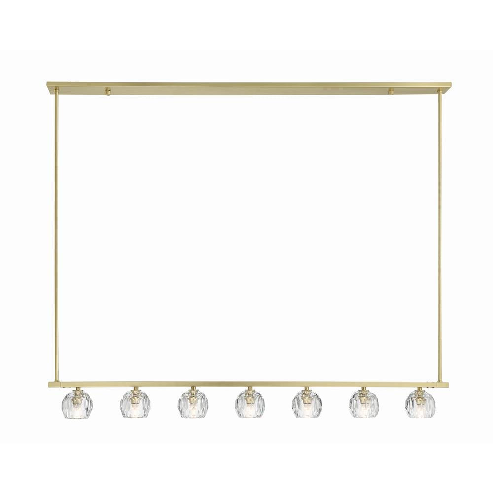 Crystorama ARA-10267-SB Soft Brass Aragon 7 Light Soft Brass Chandelier Image 4