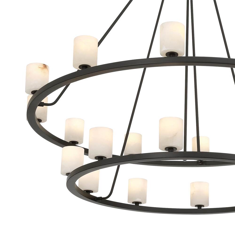 Crystorama ARA-10268-MK-ST Matte Black Aragon 46.75'' Led Matte Black Chandelier Image 4