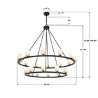 Crystorama ARA-10268-MK-ST Matte Black Aragon 46.75'' Led Matte Black Chandelier Image 2