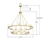 Crystorama ARA-10268-SB-ST Soft Brass Aragon 46.75'' Led Soft Brass Chandelier Image 3