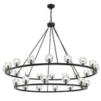 Crystorama ARA-10269-MK Matte Black Aragon 30 Light Matte Black Chandelier Image 1