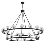 Crystorama Aragon 30 Light Matte Black Chandelier