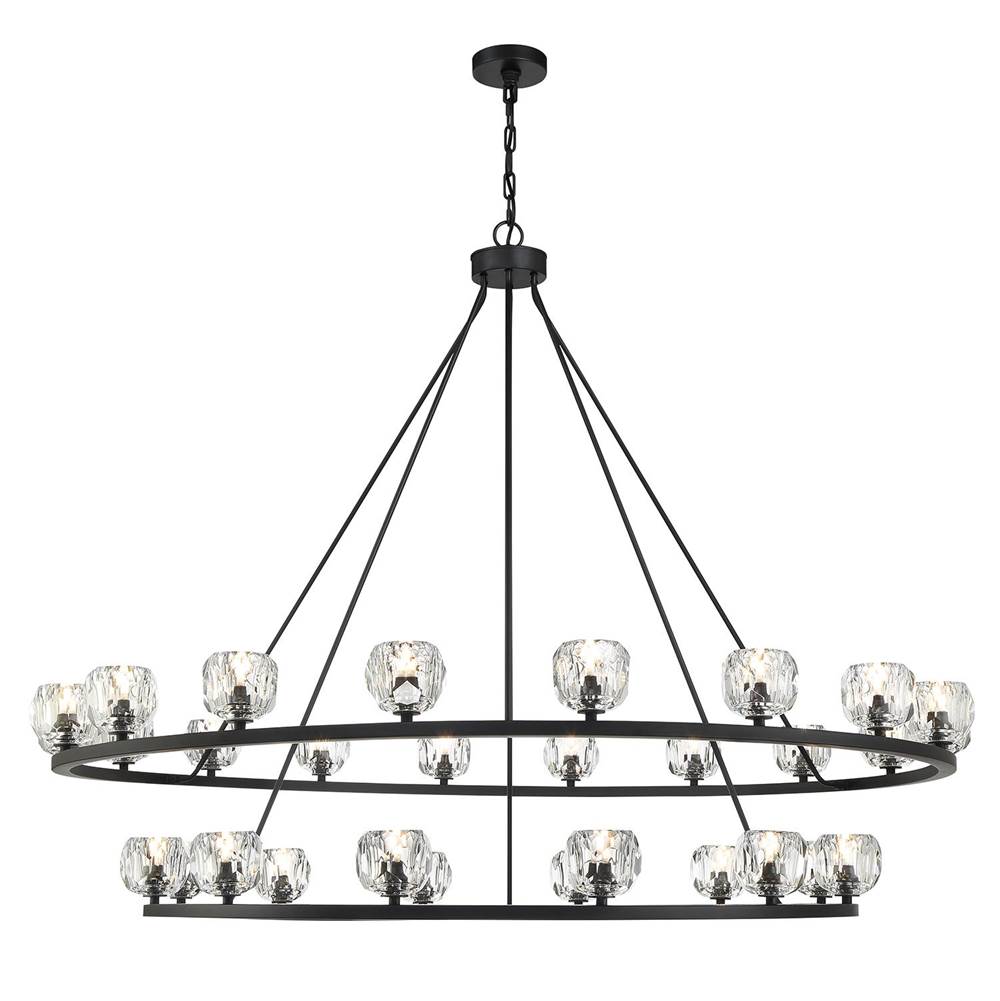 Crystorama ARA-10269-MK Matte Black Aragon 30 Light Matte Black Chandelier Image 9