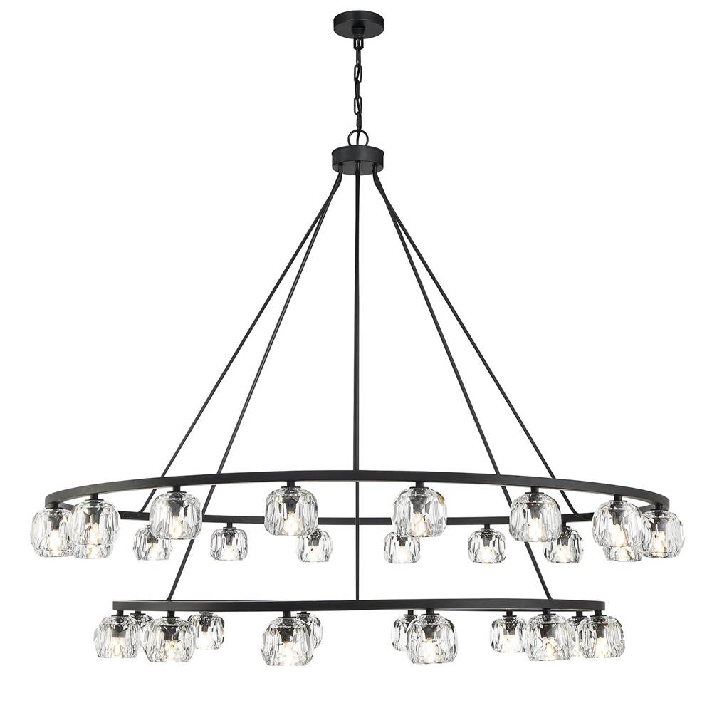 Crystorama ARA-10269-MK Matte Black Aragon 30 Light Matte Black Chandelier Image 7