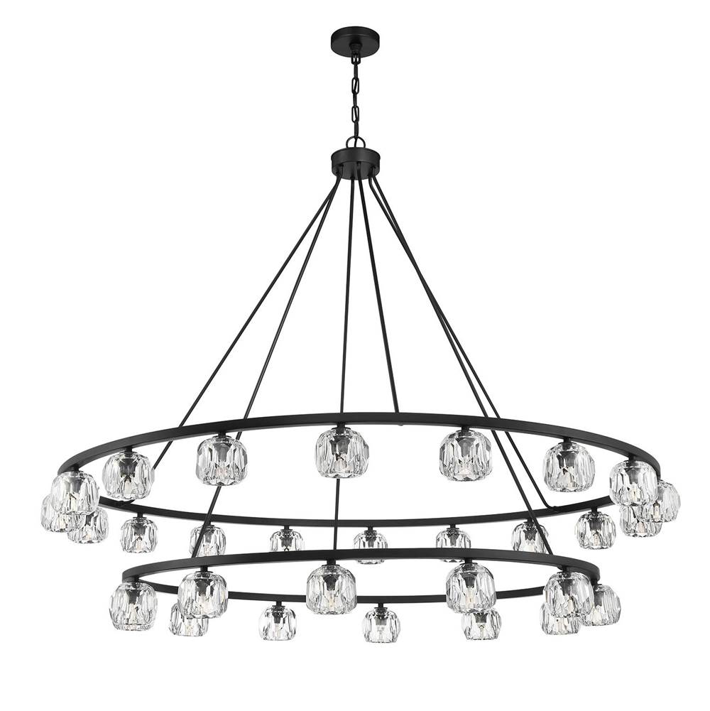 Crystorama ARA-10269-MK Matte Black Aragon 30 Light Matte Black Chandelier Image 6