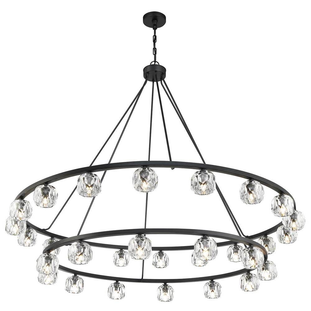 Crystorama ARA-10269-MK Matte Black Aragon 30 Light Matte Black Chandelier Image 5