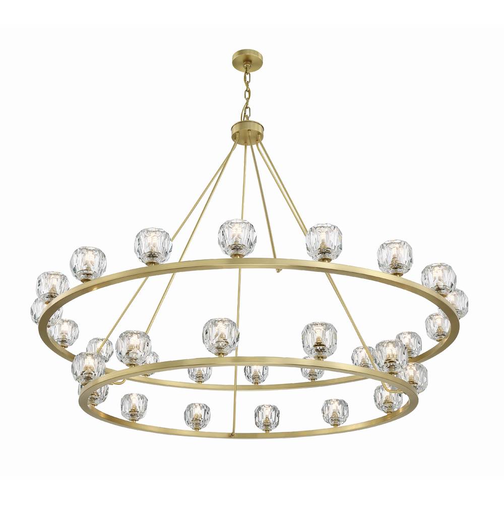Crystorama Aragon 30 Light Matte Black Chandelier