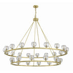 Crystorama ARA-10269-SB Soft Brass Aragon 30 Light Soft Brass Chandelier Image 9