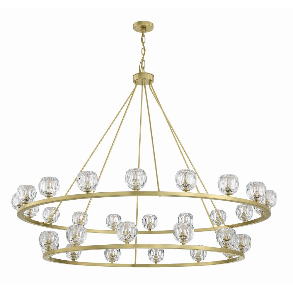 Crystorama ARA-10269-SB Soft Brass Aragon 30 Light Soft Brass Chandelier Image 9