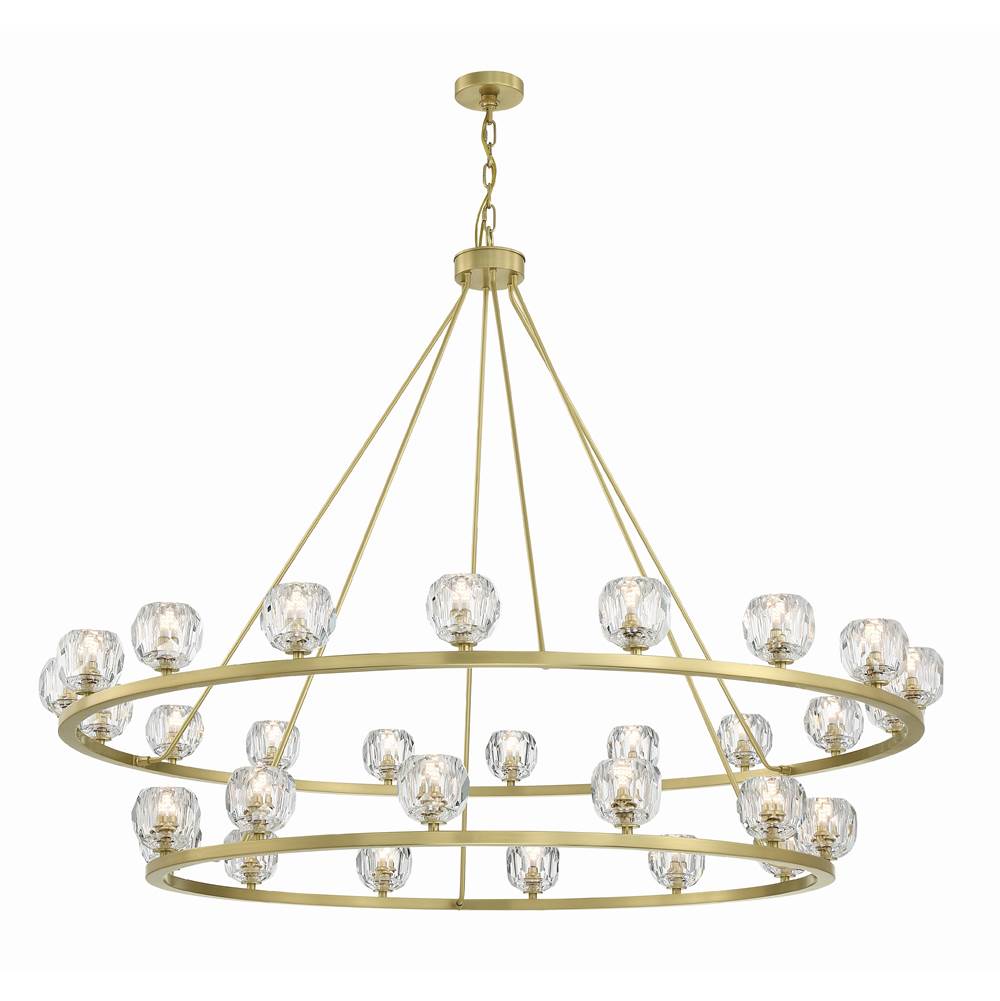 Crystorama ARA-10269-SB Soft Brass Aragon 30 Light Soft Brass Chandelier Image 8