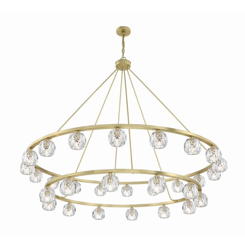 Crystorama ARA-10269-SB Soft Brass Aragon 30 Light Soft Brass Chandelier Image 7