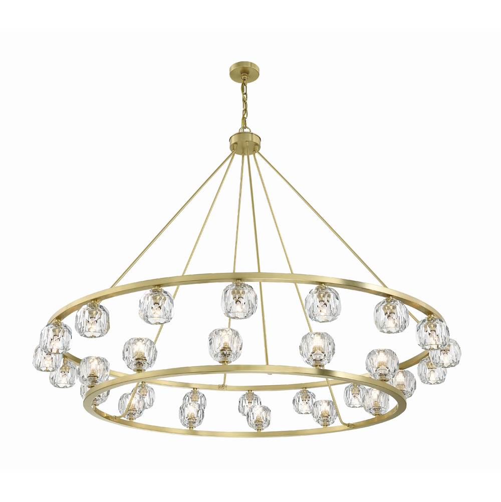 Crystorama ARA-10269-SB Soft Brass Aragon 30 Light Soft Brass Chandelier Image 3