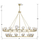 Crystorama ARA-10269-SB Soft Brass Aragon 30 Light Soft Brass Chandelier Image 2