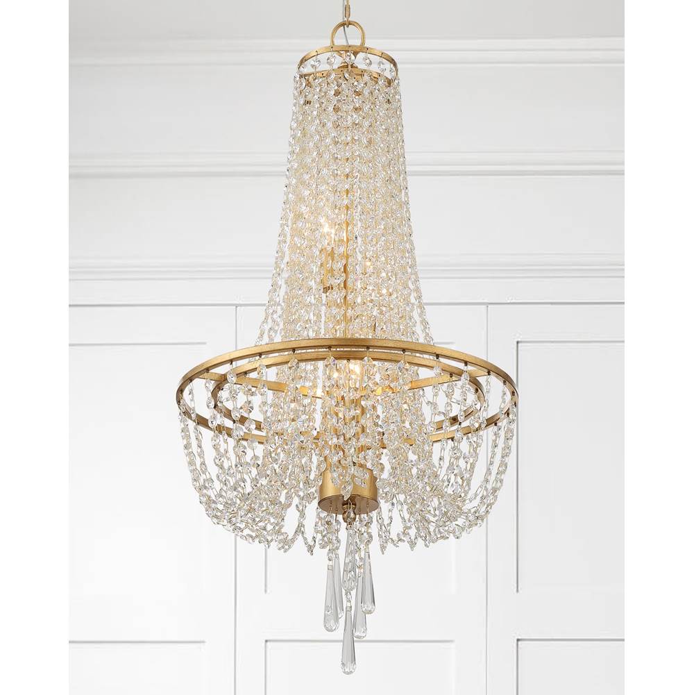 Crystorama Arcadia 4 Light Antique Gold Chandelier