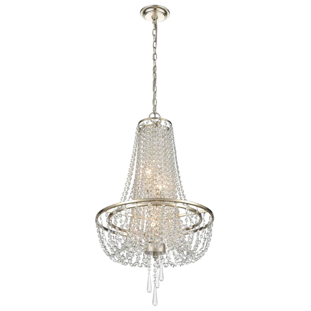 Crystorama Arcadia 4 Light Antique Gold Chandelier