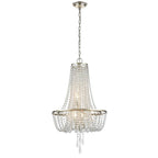 Crystorama ARC-1907-SA-CL-MWP Antique Silver Arcadia 4 Light Antique Silver Chandelier Image 5