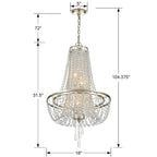 Crystorama ARC-1907-SA-CL-MWP Antique Silver Arcadia 4 Light Antique Silver Chandelier Image 2