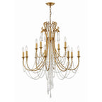 Crystorama ARC-1909-GA-CL-MWP Antique Gold Arcadia 12 Light Antique Gold Chandelier Image 1