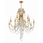 Crystorama Arcadia 12 Light Antique Gold Chandelier