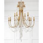 Crystorama ARC-1909-GA-CL-MWP Antique Gold Arcadia 12 Light Antique Gold Chandelier Image 3
