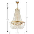 Crystorama ARC-1917-GA-CL-MWP Antique Gold Arcadia 9 Light Antique Gold Chandelier Image 2