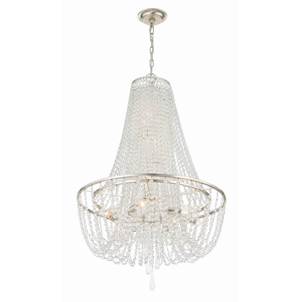Crystorama Arcadia 9 Light Antique Gold Chandelier