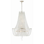 Crystorama ARC-1917-SA-CL-MWP Antique Silver Arcadia 9 Light Antique Silver Chandelier Image 3