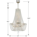 Crystorama ARC-1917-SA-CL-MWP Antique Silver Arcadia 9 Light Antique Silver Chandelier Image 2